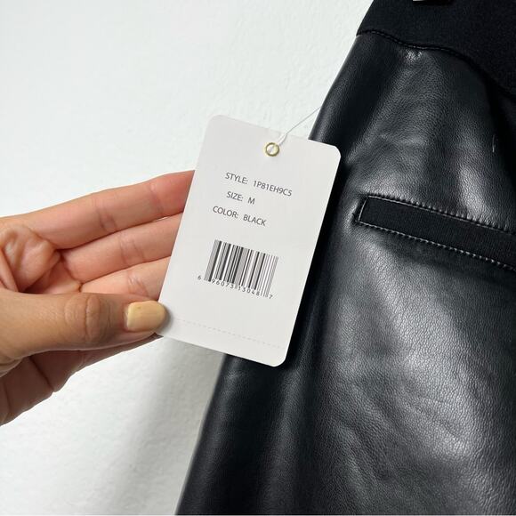 ZAC AND RACHEL BLACK FAUX LEATHER WOMEN STRETCHY PANTS SIZE MEDIUM BRAND NEW - Picture 5 of 7